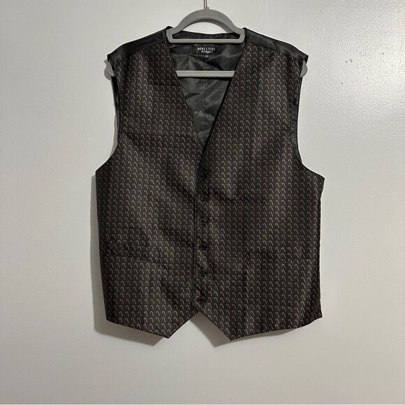 Novel-ties By Roffe Black Suit Vest Holiday Candycanes Christmas. Size L/XL - Picture 7 of 8